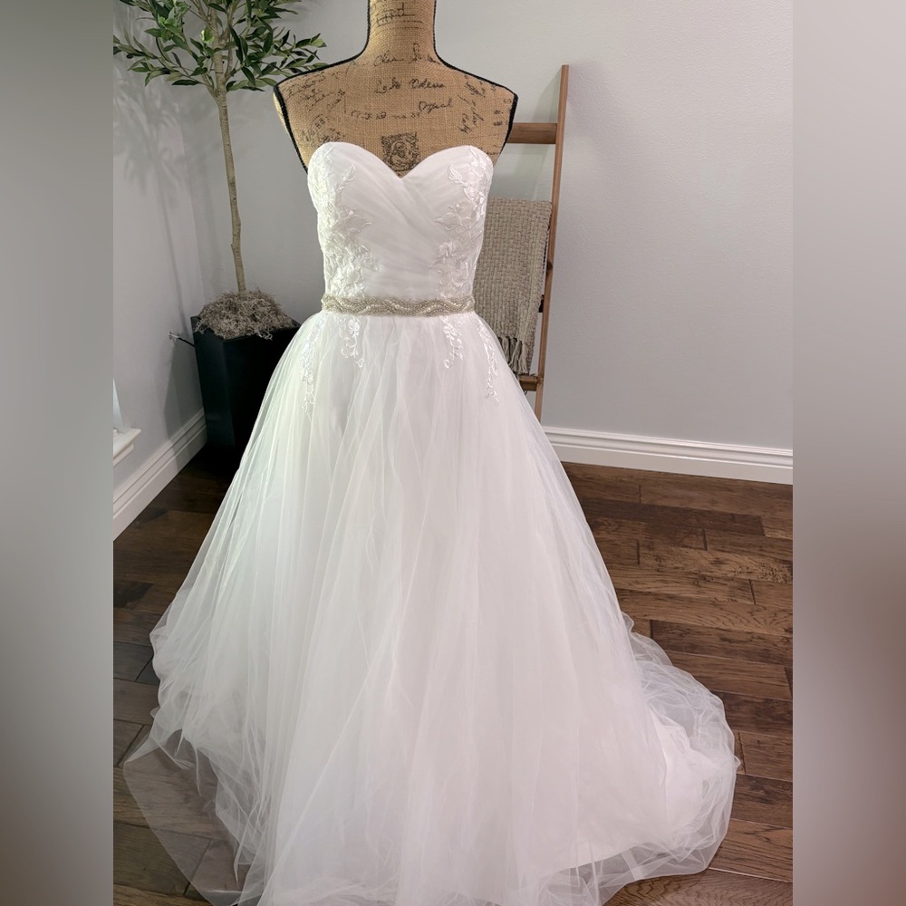 lace beaded dress in princess style.
